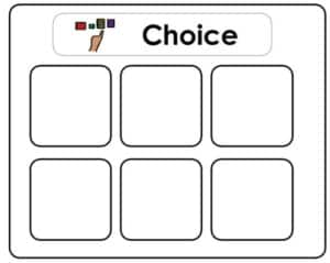 Choice Board with 6 squares
