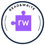Read&Write icon purple puzzle piece with white text 