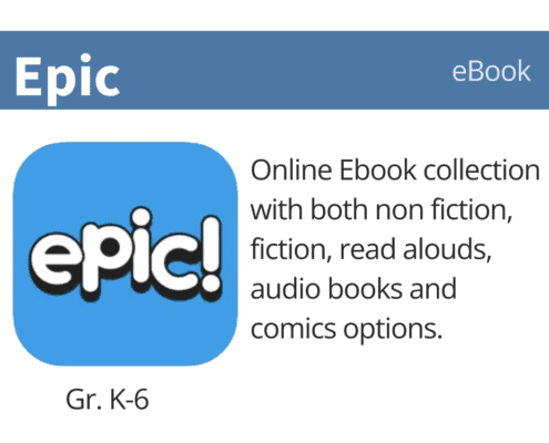 epic epic icon blue rectangle with "epic" word inside