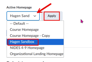 apply course homepage