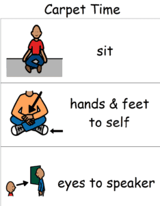 carpet time for visual support