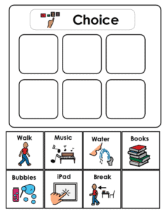choice board english icon