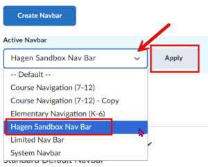 create customize navbar printscreen