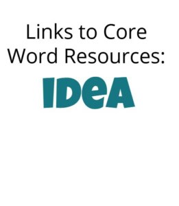 Links to Core Word Resources Book Creator Book Idea