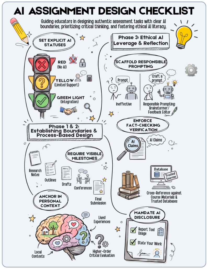 AI Assignment design checklist outline key requirements for teachers to use when designing ai proof assignments