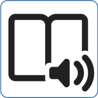 Icon for Immersive Reader - black outline of open book