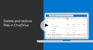 screenshot of Restore files from Onedrive