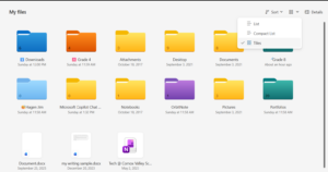Tile View in OneDrive